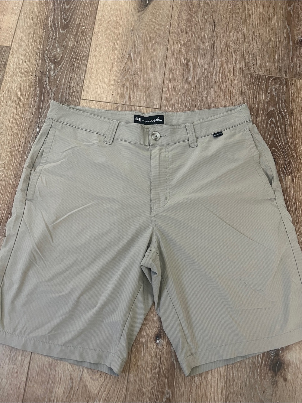 Travis Mathew Men's Flat Front Khaki/Tan Performance Shorts